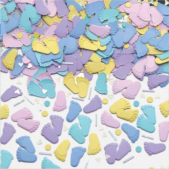 Amscan Pitter Patter Feet Embossed Metallic Confetti