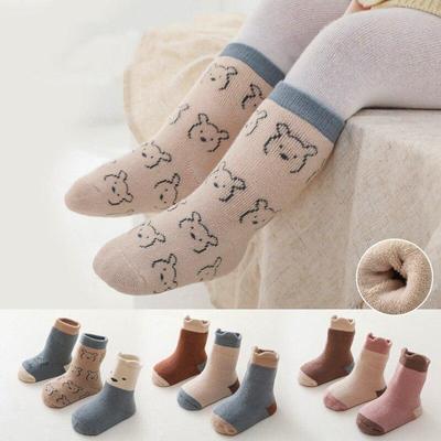 3 Pair Baby Winter Thicken Socks Terry Infant Toddler Boys Sock Newborn Stuff Girls Warm Clothes Kids Cotton Bear Cute Socks