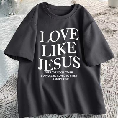Love Like Jesus Christian TShirt Faith Religion TShirt Casual ONeck Short Sleeve Men and Womens Tshirt Clothing Comfortable