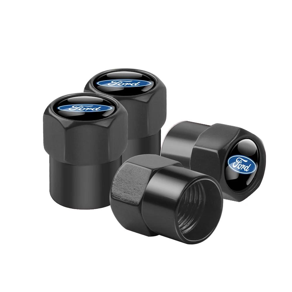 

Car Sticker Car Accessories 4pcs Badge Wheel Tire Valve Stem Caps Auto Airtight Covers For Ford Ranger Focus Kuga Mustang Mondeo