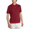 Mizuno Golf Wear Cotton Knit Short Sleeve Striped Polo Shirt E2MA2013 Deep Navy X Red L