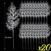 10/60PCS White Artificial Pine Needles DIY Wreath Christmas Tree Fake Plants Ornaments Home Garden New Year Party Decor Supply