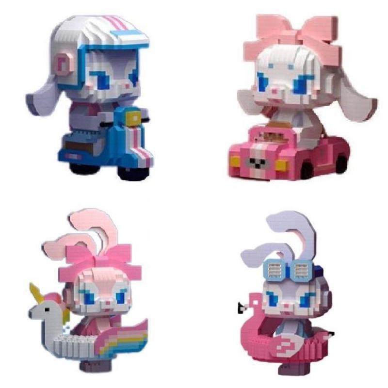 Merksem Building Blocks Micro Drill Particles Puzzle Toy For Adults Summer Cool Rabbit