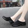 Women's Backless Walking Sneakers Summer Slip-on Mule Shoes Closed Toe Slippers Height Increase Comfort Casual Traveltime Mule