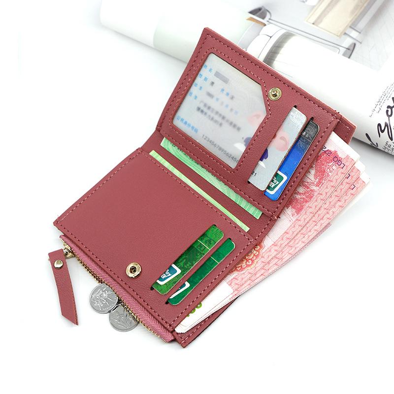 Szykowny damski portfel skórzany w bloki kolorystyczne z frędzlem - Wiele przegródek na karty, kieszeń na monety i zamek błyskawiczny