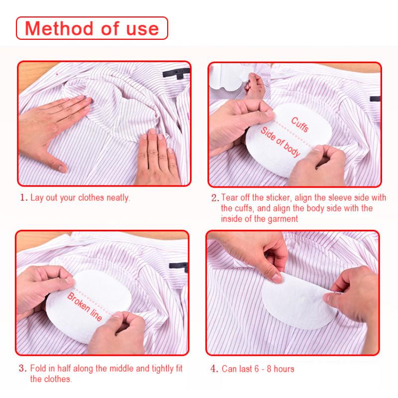50 Packs Ultra Thin Sweat Pads Deodorants Sticker Disposable Anti Sweat Patches for Women and Men