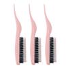 3Pcs Tsing Hair Brush Ergonomic Handle Portable Tsing Brush Rat Tail Comb for Home Travel