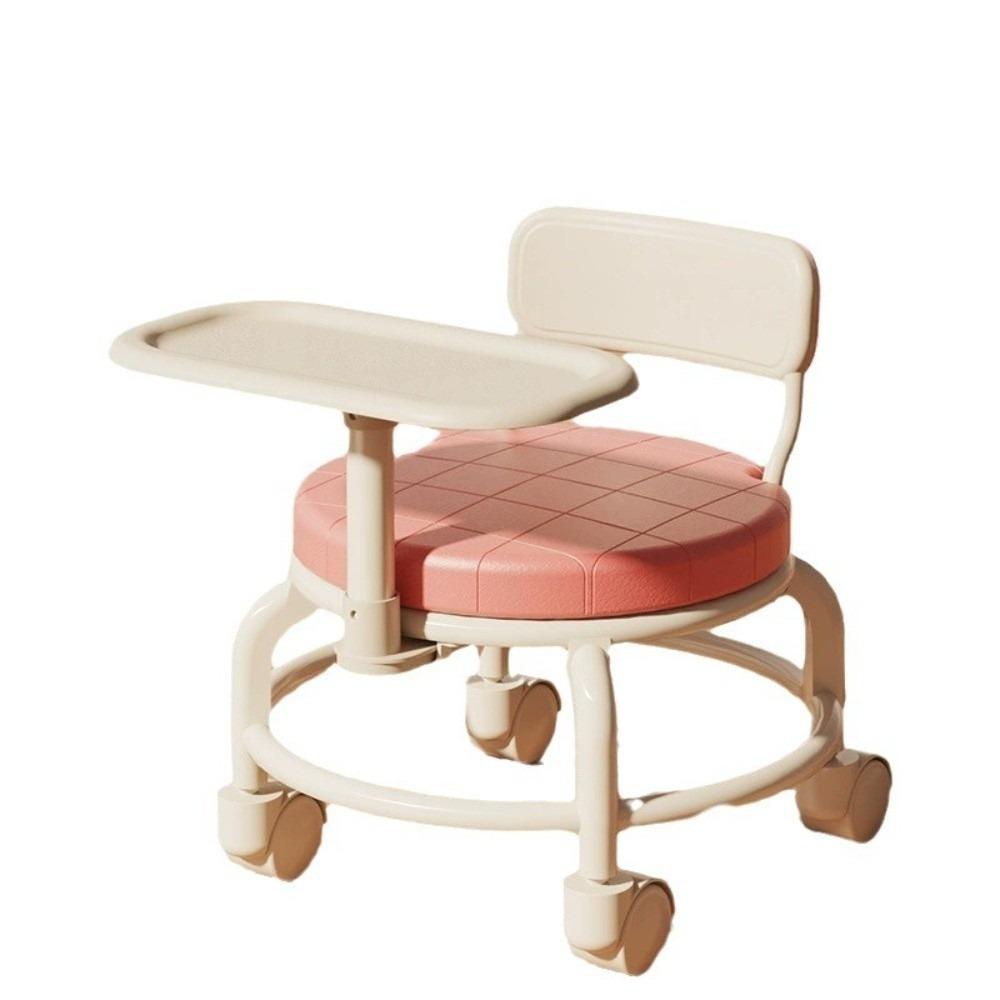 

Safe Caster Wheels Child Seat Adjustable Baby Dining Chair Small Pulley Stool Kindergarten