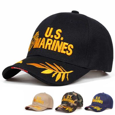 Haft literowy Taktyczna czapka baseballowa Uczeń Outdoor Training Army Cap Bawełniana regulowana czapka wojskowa Czapki z filtrem przeciwsłonecznym Prezent