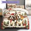 Basset Hound Pattern Bedding Home Decoration Birthday Gift (1 * Duvet Cover + 2 * Pillowcase, Without Core)