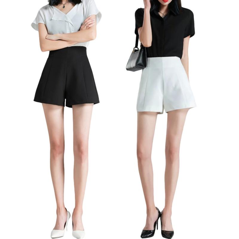 Women's Suit Shorts High-waisted Wide-leg Pants