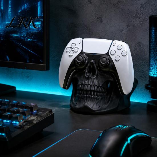 Video Game Controller Dock 3D Printed Skull Holder, Head Stand for Gaming Desktop Organizer Controller, Cool Display Room Decor, Gamer Gift
