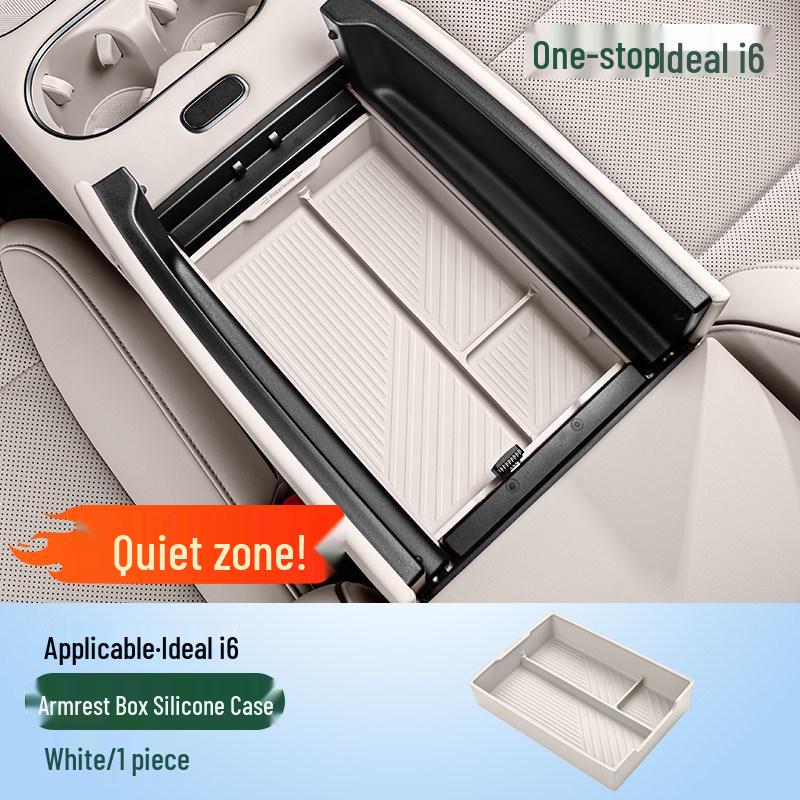 Ideal i6i8 Armrest Console Storage Box - Car Interior Silicone Organizer