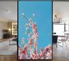 Static Cling Privacy Windows Film Decorative Beautiful Flower Stained Glass Window Stickers   Frosted Window Cling Tint