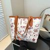 Cute Cartoon Print Shoulder Bag Fashionable Large Capacity Underarm Tote Purse