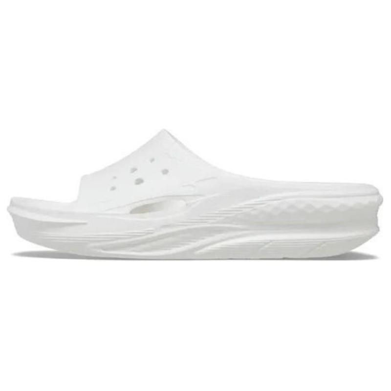 

Crocs Сандалии-слайды с круглым носком, мягкой подошвой и дышащим верхом, унисекс, белые 37-38 белый
