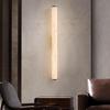 New Chinese Retro All-Copper Marble Wall Lamp - Luxury Bedside Lighting