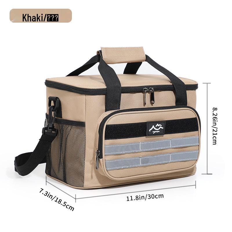 Portable Insulated Oxford Cloth Lunch Bag - Handheld & Shoulder Carry, Ideal for Picnics & Outdoor Use