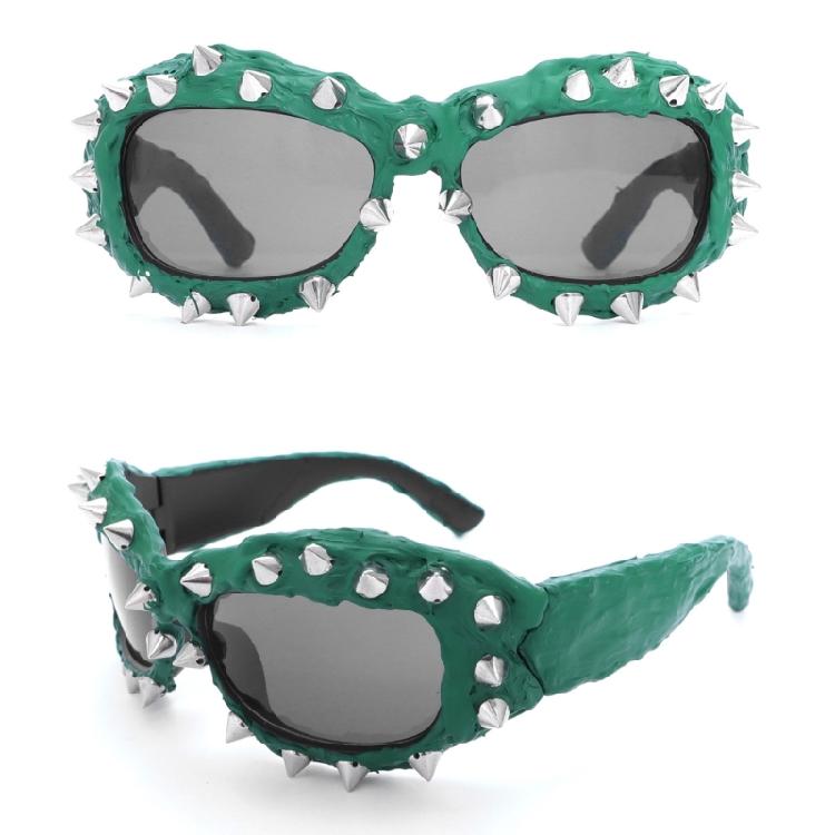 Novelty Sporty Sunglasses For Shows Stage And Daily Wear Unique Spiked Accessories Modern Outfit Photo Props