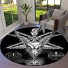 Sheep Skull Round Area Rug,Carpet Rug for Living Room Bedroom Sofa Playroom Decor,Non-slip Floor Mat