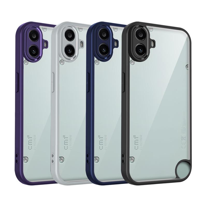 CMF By Nothing Phone One Case Shockproof Silicone Bumper with Clear Back Hard Cover Phone Case for Nothing CMF Phone 1 CMFPhone1