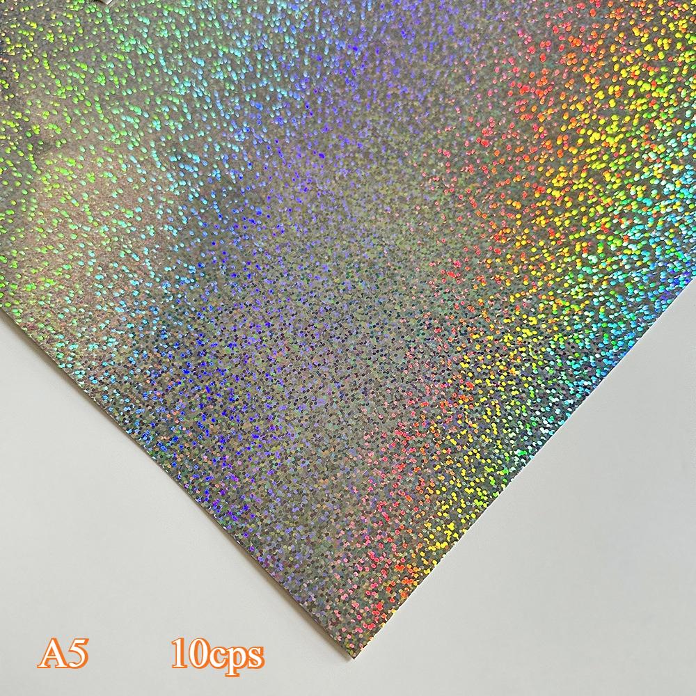 Laser Flash Paper Cross Border Hot SaleColorful ThickLaser Paper Gold SilverCard Paper Craft Paper Aluminum Foil PET MirrorPaper