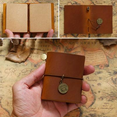 Mini taccuino da viaggiatore retrò, planner, mini quaderni in vera pelle, diario fatto a mano, taccuino da disegno, planner, cancelleria