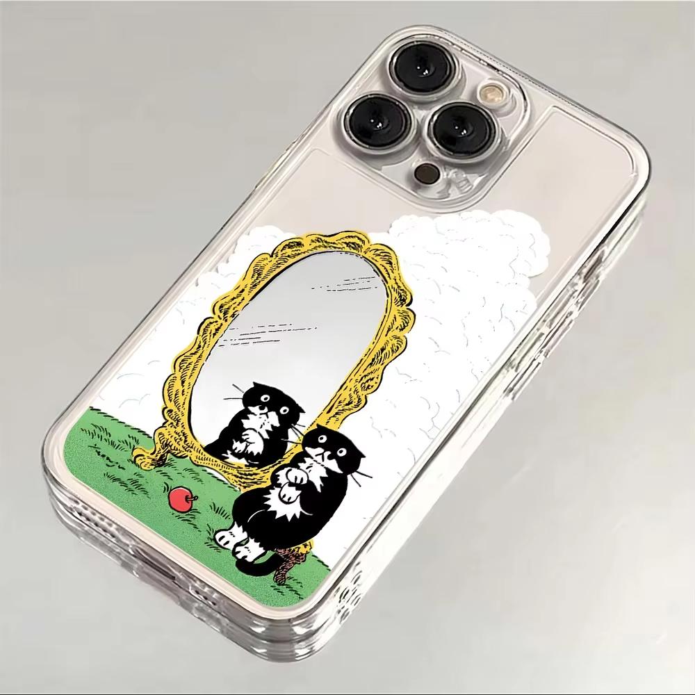 

Lovely Cartoon Black Cat Phone Case for Xiaomi Redmi Note 13 12 11 Pro Plus 4G 5G 13C 12C 10 10C 9 9A 9C Transparent Cover Redmi Note 11 5G