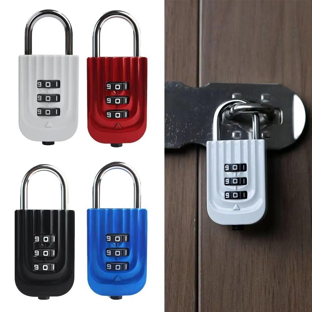 Electroplated Steel Shackle Code Lock Compact Lightweight Password Lock Padlock Gym Locker