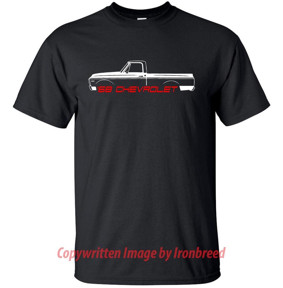 

1968 68 Chevy C/K C10 Pickup Truck T-Shirt Classic Muscle Emblem Side Mouldings 2XL