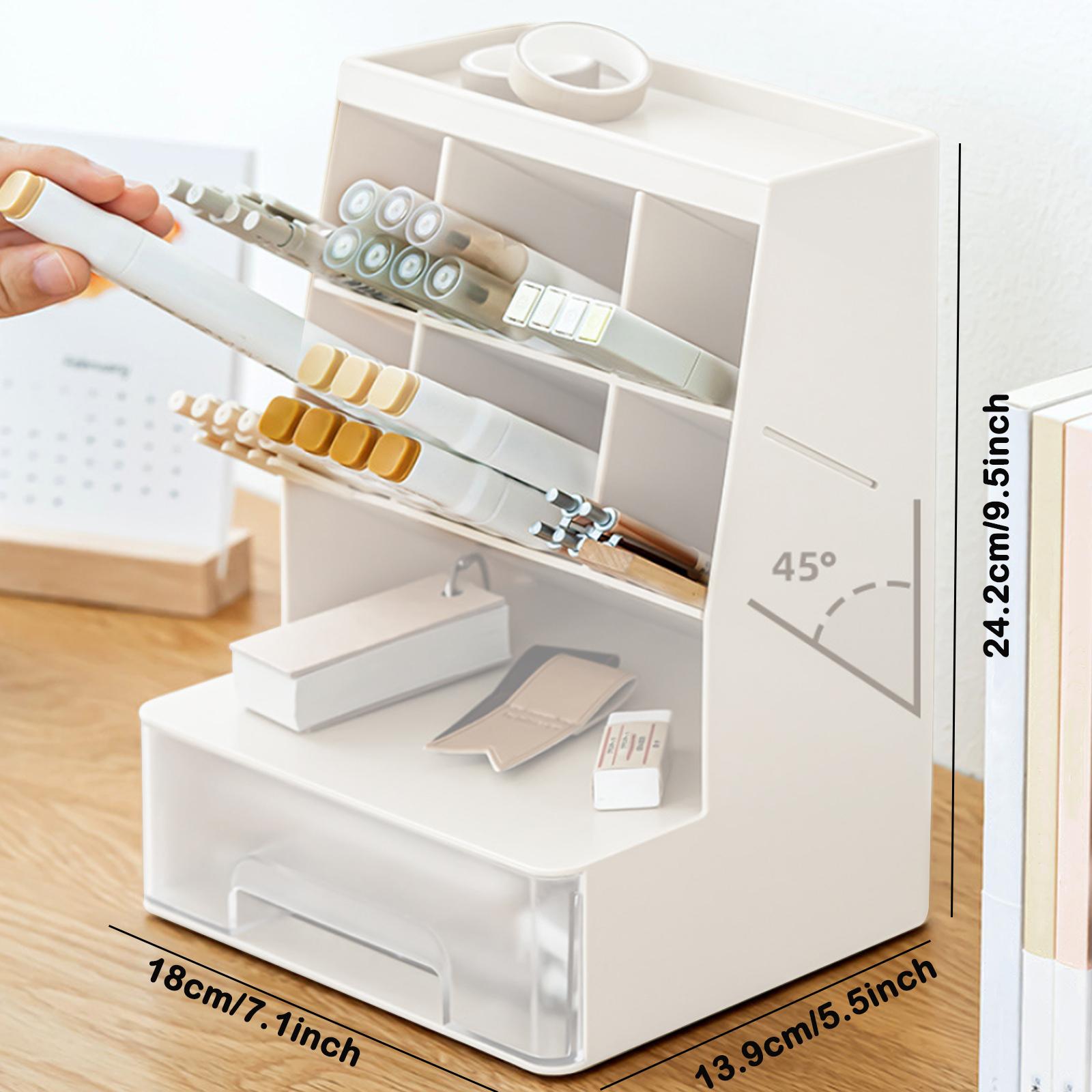 

Деревянный настольный органайзер для ручек DIY многофункциональный держатель для хранения косметики канцелярские принадлежности подставка для хранения карандашей для школы офиса дома новый