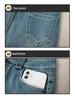 Women's Light Blue Micro-Flare High-Waisted Slim Jeans, Autumn/Winter 2025, Petite & Plus Velvet Bell-Bottoms