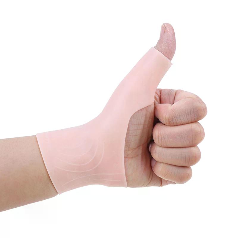 1Pair Silicone Gel Wrist Thumb Support Gloves Arthritis Pressure Brace