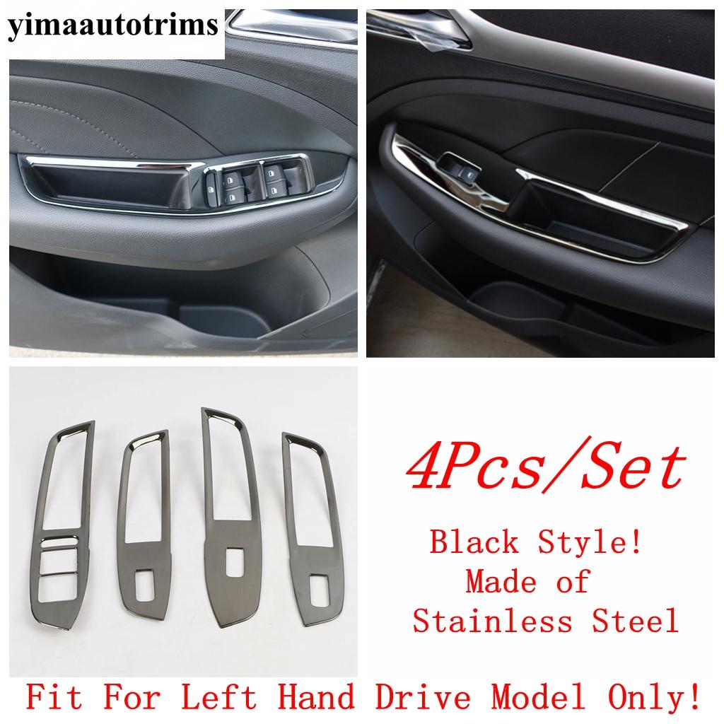 Car Door Speaker / Window Lift / Rearview Mirror Adjust Button Cover Trim Stainless Steel Accessories For MG ZS EV 2018 -