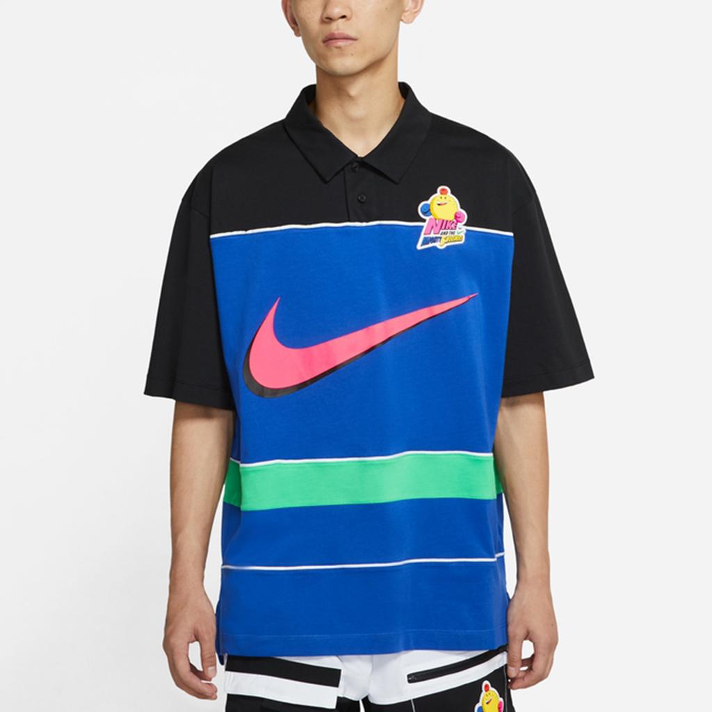 Nike Polo Shirts Men's Blue Polo Collar Moderate Straight Fit DM7918-480
