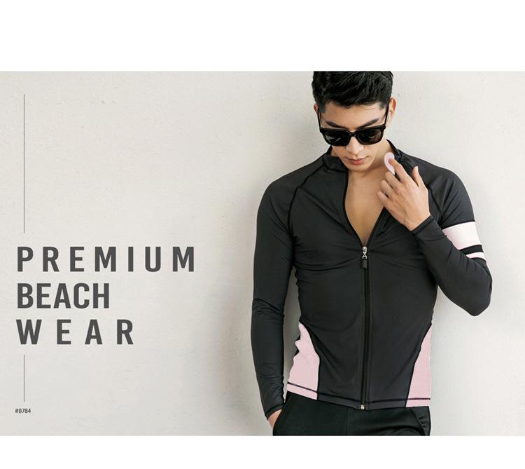 Korean Style Two-Piece Zippered Wetsuit: Men's & Women's Long Sleeve Sun Protection Jellyfish Suit with Long Pants