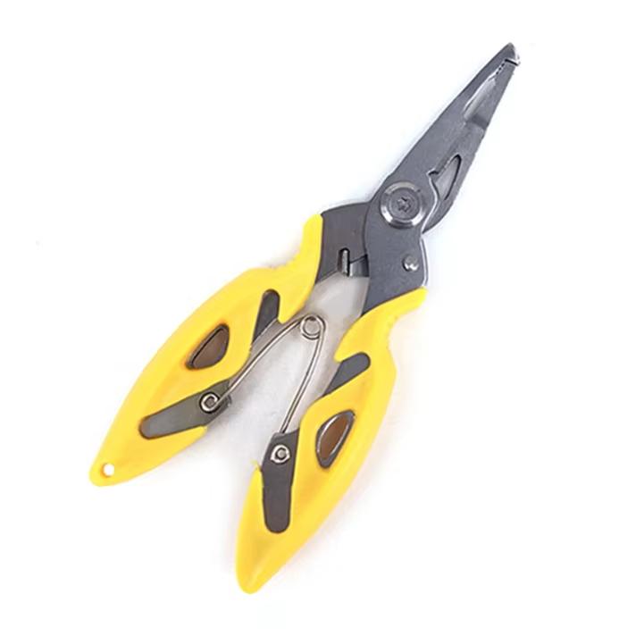 1Pcs Fishing Lure Plier Scissors Multifunctional Cutting Lines Uncoupling Fish Hooks Opening Coils Outdoor Fishing Tools Plier