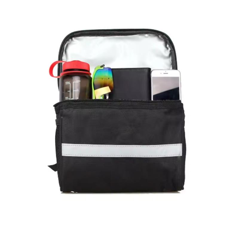 Bicycle Front Handlebar Bag Outdoor Cycling Bike Phone Mount Bags Bike MTB with Reflective Strip Front Bag Handlebar Bag