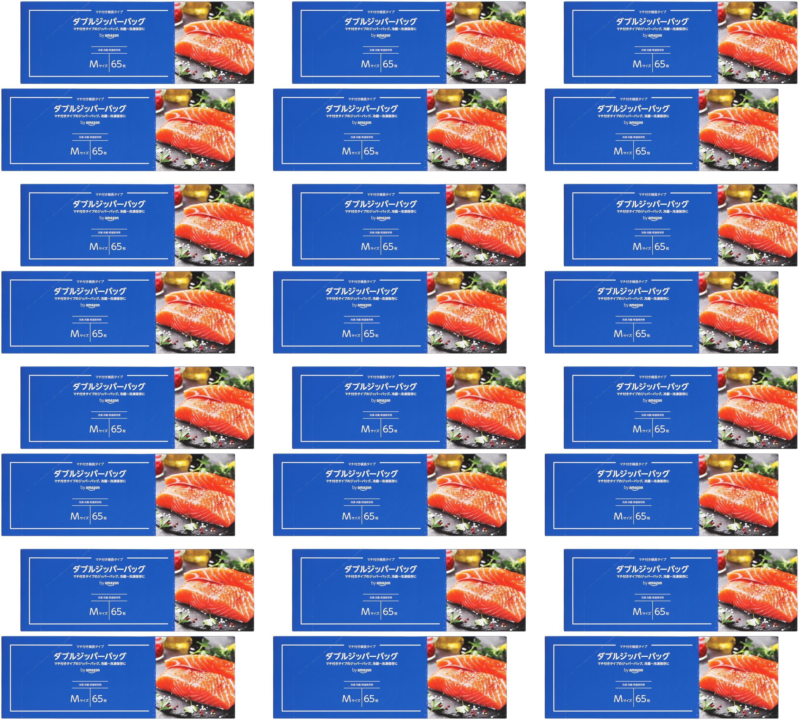 

by Amazon Double zipper bag M size 1560 pieces pieces x 24 [Case sales] (65 boxes)