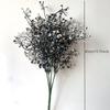 Halloween Black Artificial Plant Vine Eucalyptus Persian Fern Leaf Plastic Fake Flower Grass Home Party Garden Decor Photo Props