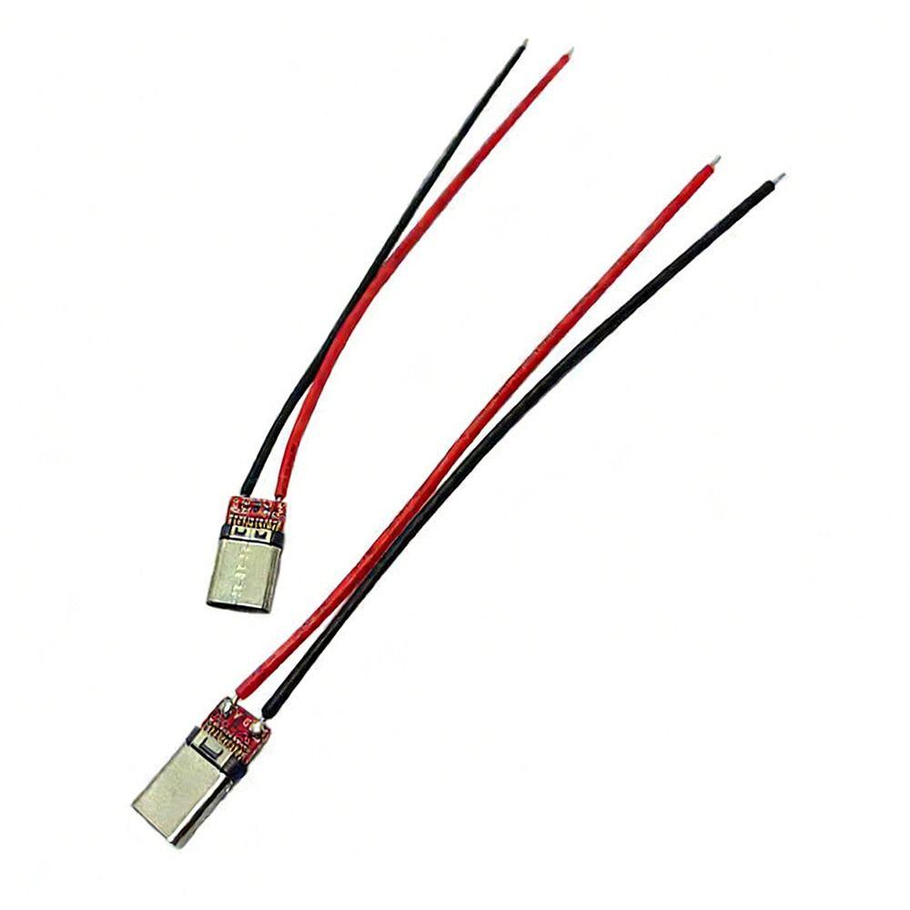 10pcs Professional 20AWG USB C Connector Welding Male to Female Type-C Wire Universal 2 Pin Connector Electronic Repair