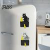 Talos Cat Pushing Vase Refrigerator Magnet, 3D Printed Whiskers Holder Pet Memorial Keepsake Decoration, Gift for Cats Lovers