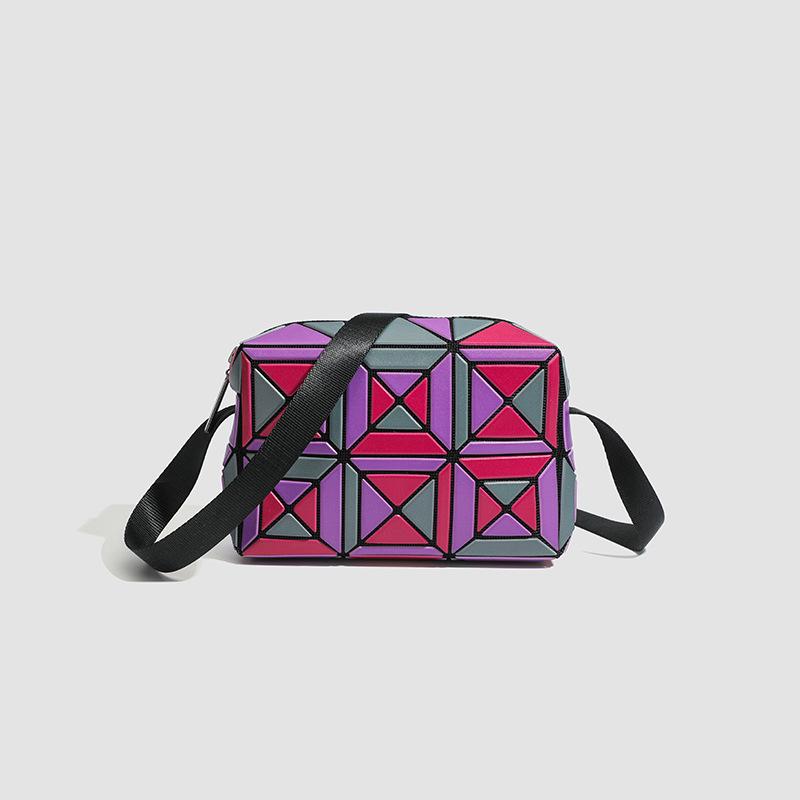 

Японская цветная геометрическая сумка-ромб Новая летняя универсальная модная сумка через плечо на одном плече Маленькая квадратная сумка Сумка для камеры Женская