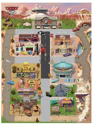 Disney Cars Tomica Leisure Map (Radiator Springs)