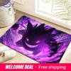 Pokemon Gengar Purple Ghost Flame Print Non-Slip Doormat, Absorbent Floor Mat for Home Decor
