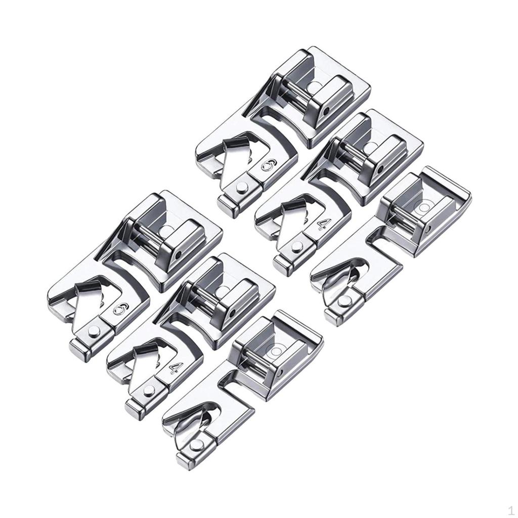 6 Pieces 3mm 4mm and 6mm Metal Sewing Machine Presser Kit, Supplies