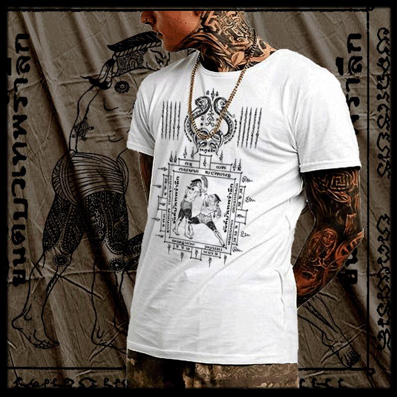

Muay Thai T-shirt Bangkok Thai boxing yantra snakes Thai Boxer Martial Arts tee 4XL