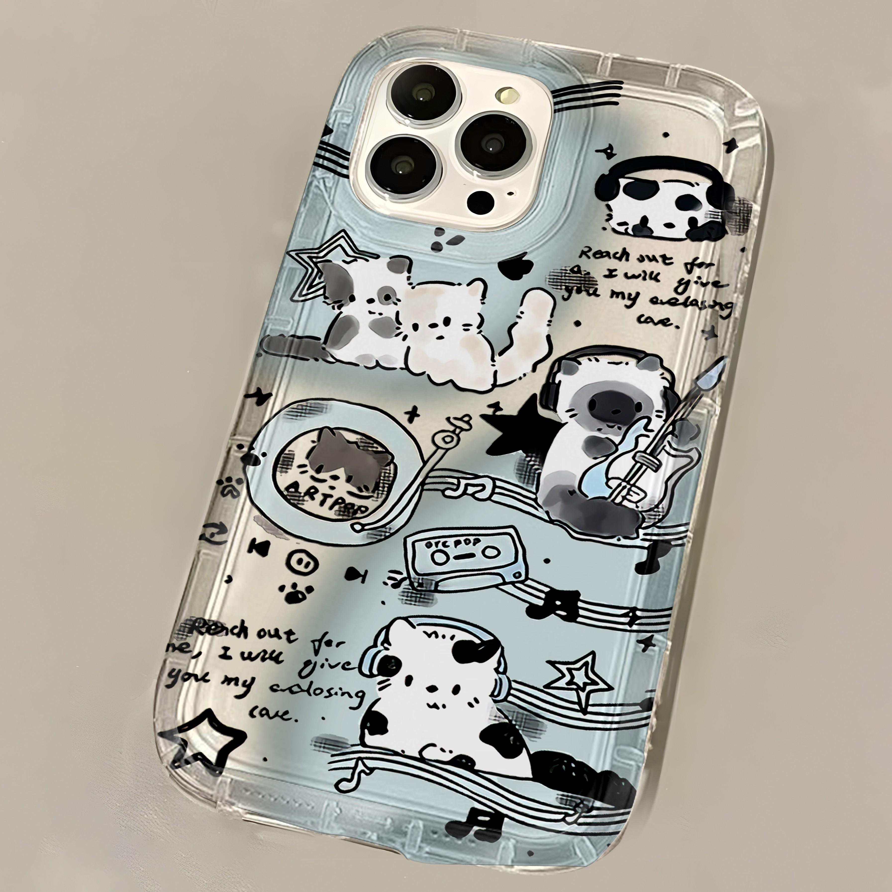 

Черный чехол для телефона с кошкой и гитарой для iPhone 16 15 14 13 12 11 Pro Max XS X XR 7 8 Plus Mini SE 2020 2022 Прозрачный Funda iPhone 11 Pro