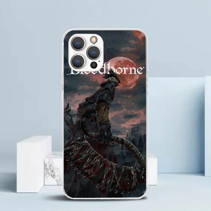 

Bloodborne Game Soft Cover for iPhone 16 17 Air 15 14 Pro Max 16E Phone Case 13 Mini 12 11 7 SE 8 Print Pattern Fit Cases 16 17 iPhone 15 Plus