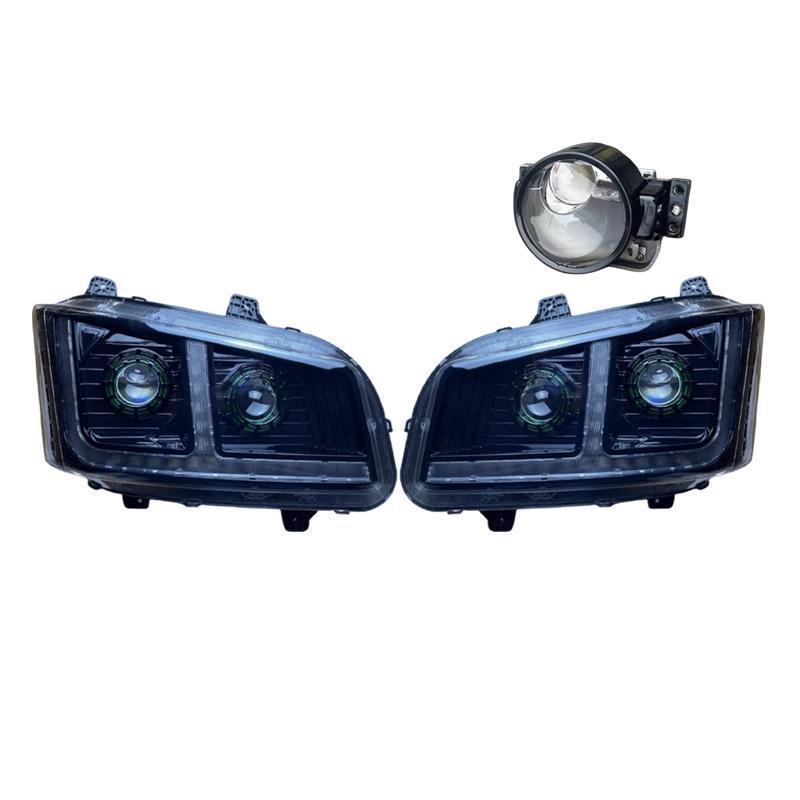 Jiefang J6P LED Headlight Assembly: 4 Low Beams & 6 High Beams, J6P500550 Navigator Version.